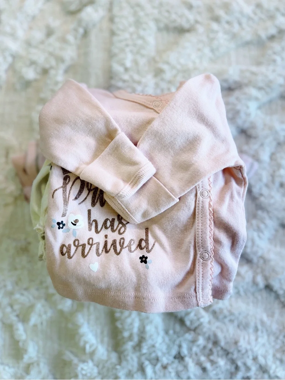 Carter’s Modern Moments Baby Girl Clothes Lot 0-3M Pink Bodysuits Bloomers Pants